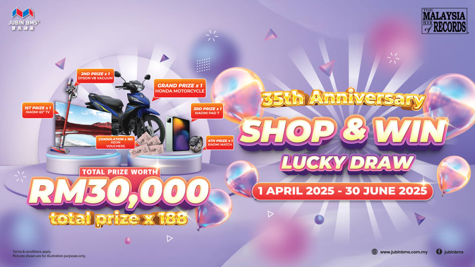 Jubin BMS 35th Anniversary - Shop & Win Campaign