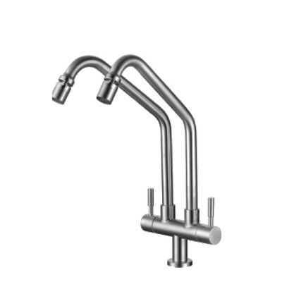 ERN 2825 PD - (SUS 304) DOUBLE PILLAR SINK TAP - MATT