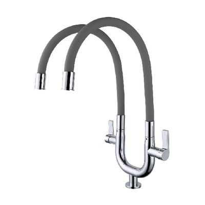 ERN 2334 PD - FLEXI PILLAR DOUBLE SINK TAP - GREY